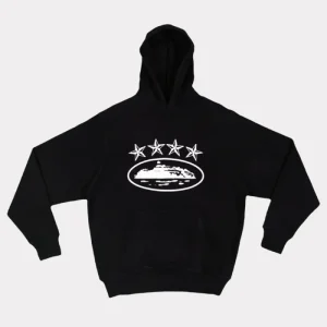 Corteiz 4Starz Alcatraz Schwarz Hoodie